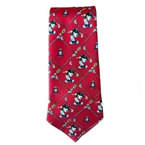 Mickey Mouse Golf Necktie Red